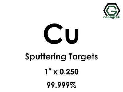 Nanografi NG0ST02CO04 Copper (Cu) Sputtering Target 99.999% 1" x 0.250"