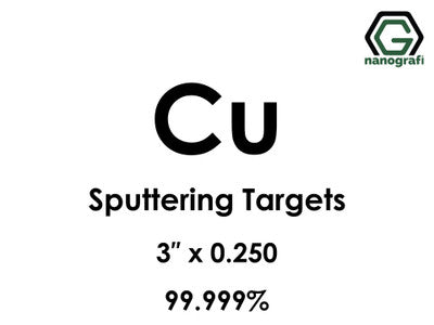 Nanografi NG0ST02CO12 Copper (Cu) Sputtering Target 99.999% 3" x 0.250"