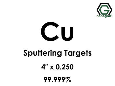 Nanografi NG0ST02CO16 Copper (Cu) Sputtering Target 99.999% 4" x 0.250"