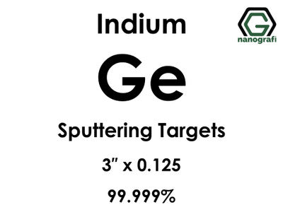 Nanografi NG0ST01GE09 Germanium (Ge) Sputtering Target, indium 99.999% 3" x 0.125"