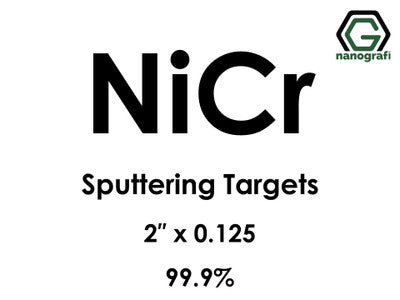Nanografi NG0ST01NI37 Nickel Chromium (Ni-Cr) Sputtering Target 99.9% 2" x 0.125"