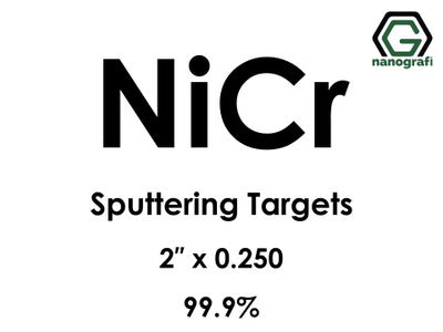 Nanografi NG0ST01NI38 Nickel Chromium (Ni-Cr) Sputtering Target 99.9% 2" x 0.250"