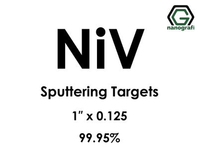 Nanografi NG0ST01NI78 Nickel Vanadium (NiV) Sputtering Target 99.95% 1" x 0.125"