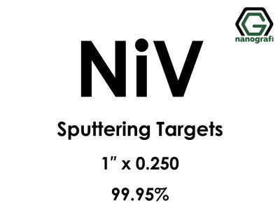 Nanografi NG0ST01NI79 Nickel Vanadium (NiV) Sputtering Target 99.95% 1" x 0.250"