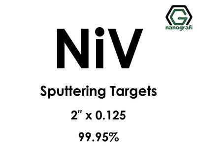 Nanografi NG0ST01NI80 Nickel Vanadium (NiV) Sputtering Target 99.95% 2" x 0.125"