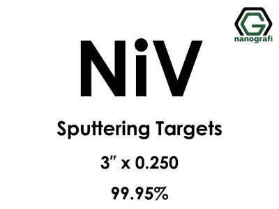 Nanografi NG0ST01NI83 Nickel Vanadium (NiV) Sputtering Target 99.95% 3" x 0.250"