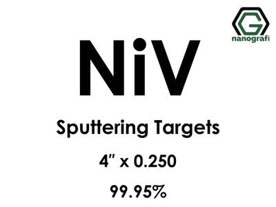 Nanografi NG0ST01NI85 Nickel Vanadium (NiV) Sputtering Target 99.95% 4" x 0.250"