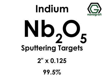 Nanografi NG0ST02NI41 Niobium Oxide (Nb2O5) Sputtering Target, indium 99.5% 2" x 0.125"