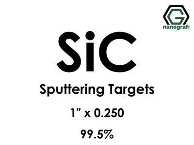 Nanografi NG0ST01SI53 Silicon Carbide (SiC) Sputtering Target 99.5% 1" x 0.250"