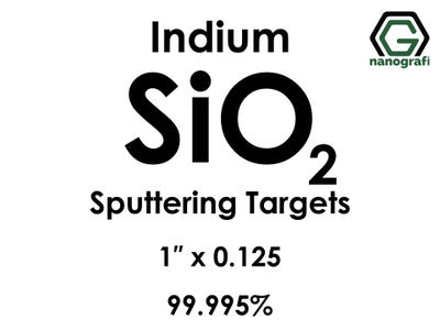 Nanografi NG0ST01SI77 Silicon Dioxide (SiO2) Sputtering Target, Fused Quartz, indium 99.995% 1" x 0.125"