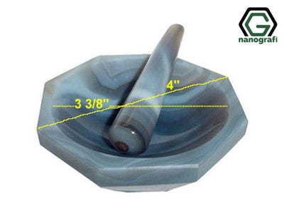 High Quality Natural Agate Mortar and Pestle