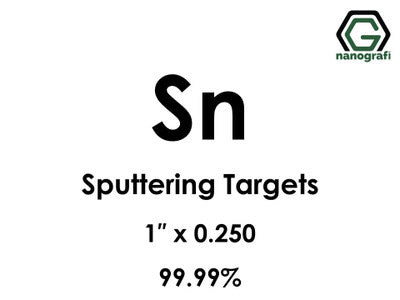 Nanografi NG0ST01SN02 Tin (Sn) Sputtering Target 99.99% 1" x 0.250"