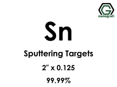 Nanografi NG0ST01SN03 Tin (Sn) Sputtering Target 99.99% 2" x 0.125"