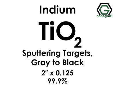 Nanografi NG0ST01TI72 Titanium Dioxide (TiO2) Sputtering Target, indium 99.9% 2" x 0.125"