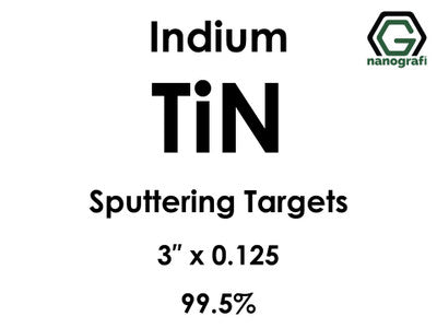 Nanografi NG0ST02TI12 Titanium Nitride (TiN) Sputtering Target, indium 99.5% 3" x 0.125"