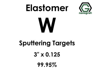 Nanografi NG0ST01TU13 Tungsten (W) Sputtering Target, elastomer 99.95% 3" x 0.125"