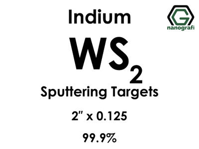 Nanografi NG0ST01TU42 Tungsten Disulfide (WS2) Sputtering Target, indium 99.9% 2" x 0.125"