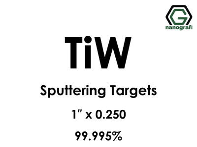 Nanografi NG0ST01TU64 Tungsten Titanium (TiW) Sputtering Target 99.995% 1" x 0.250"