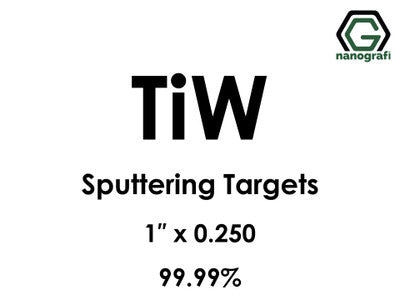 Nanografi NG0ST01TU63 Tungsten Titanium (TiW) Sputtering Target 99.99% 1" x 0.250"