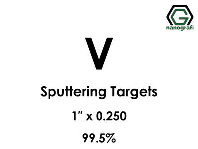 Nanografi NG0ST01VA02 Vanadium (V) Sputtering Target 99.5% 1" x 0.250"