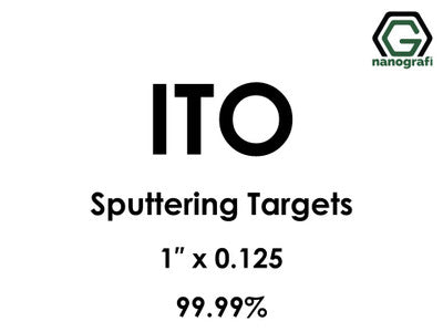 Nanografi NG0ST01IN45 Indium Tin Oxide/ITO (In203:Sn02) Sputtering Target 99.99% 1" x 0.125"