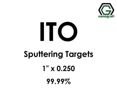 Nanografi NG0ST01IN46 Indium Tin Oxide/ITO (In203:Sn02) Sputtering Target 99.99% 1" x 0.250"