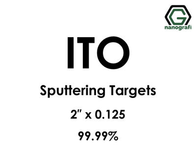 Nanografi NG0ST01IN47 Indium Tin Oxide/ITO (In203:Sn02) Sputtering Target 99.99% 2" x 0.125"