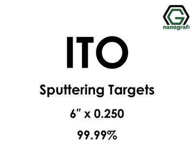 Nanografi NG0ST01IN54 Indium Tin Oxide/ITO (In203:Sn02) Sputtering Target 99.99% 6" x 0.250"