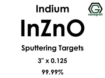 Nanografi NG0ST01IN99 Indium Zinc Oxide/IZO (InZnO) Sputtering Target, indium 99.99% 3" x 0.125"
