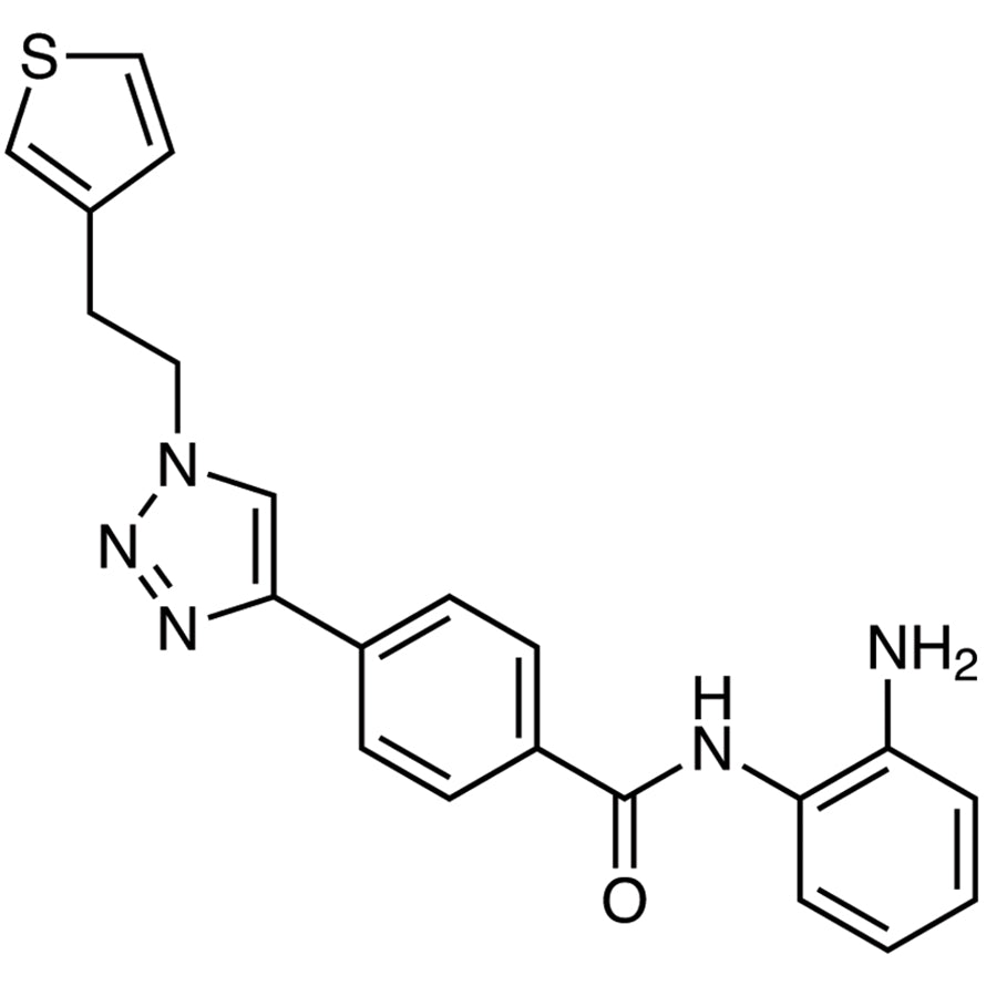 TCI A2897-5MG 1451042-18-4 N-(2-Aminophenyl)-4-[1-[2-(3-thienyl)ethyl]-1H-1,2,3-triazol-4-yl]benzamide