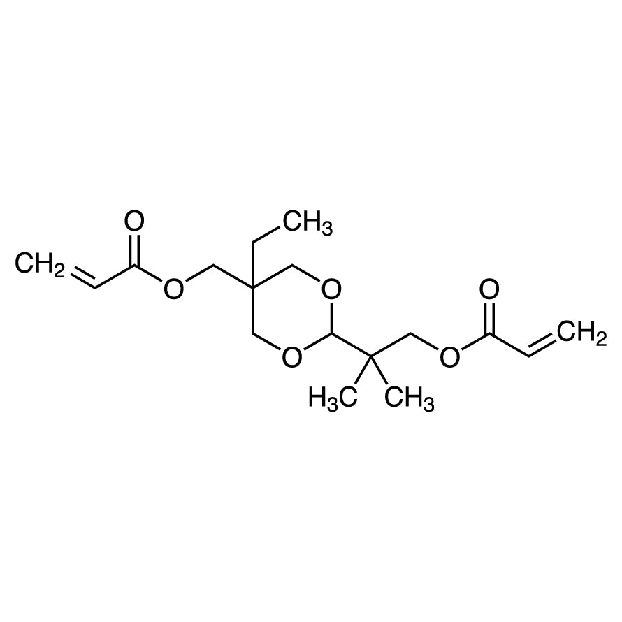 TCI A3441 87320-05-6 2-[5-[(Acryloyloxy)methyl]-5-ethyl-1,3-dioxan-2-yl]-2-methylpropyl Acrylate (cis- and trans- mixture) (stabilized with MEHQ)