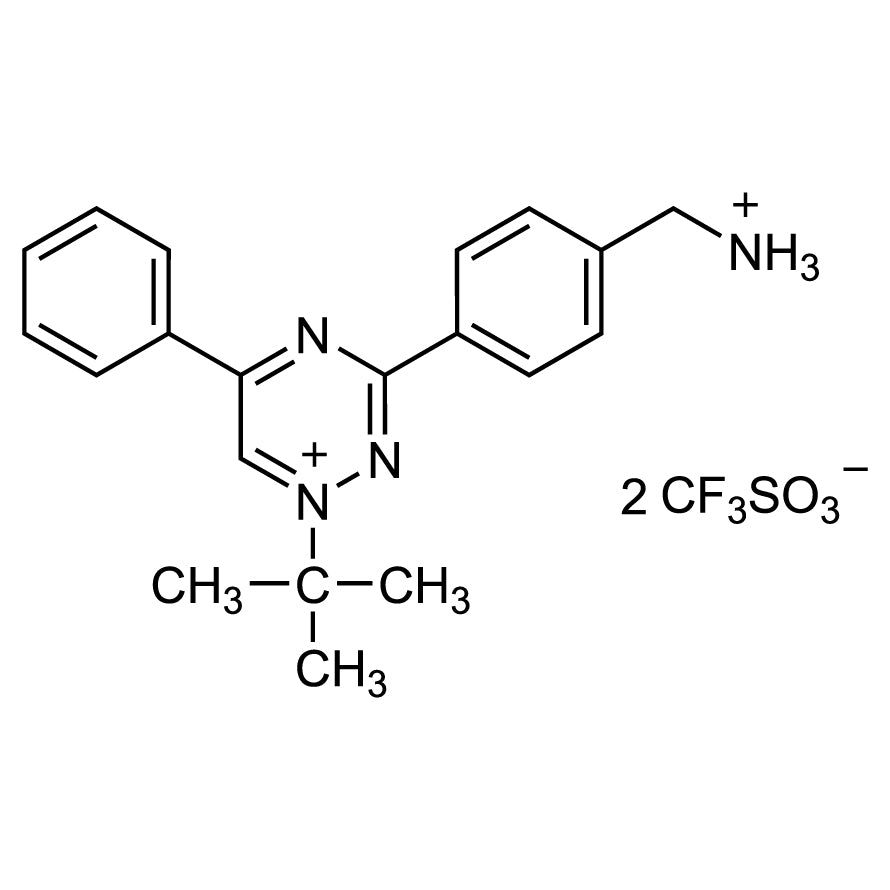 TCI A3817 3-[4-(Ammoniomethyl)phenyl]-1-(tert-butyl)-5-phenyl-1,2,4-triazin-1-ium Ditrifluoromethanesulfonate