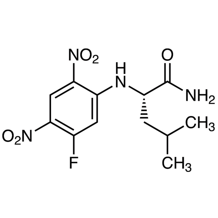 TCI A5523-100MG 178065-29-7 Nalpha-(5-Fluoro-2,4-dinitrophenyl)-L-leucinamide [HPLC Labeling Reagent for e.e. Determination]