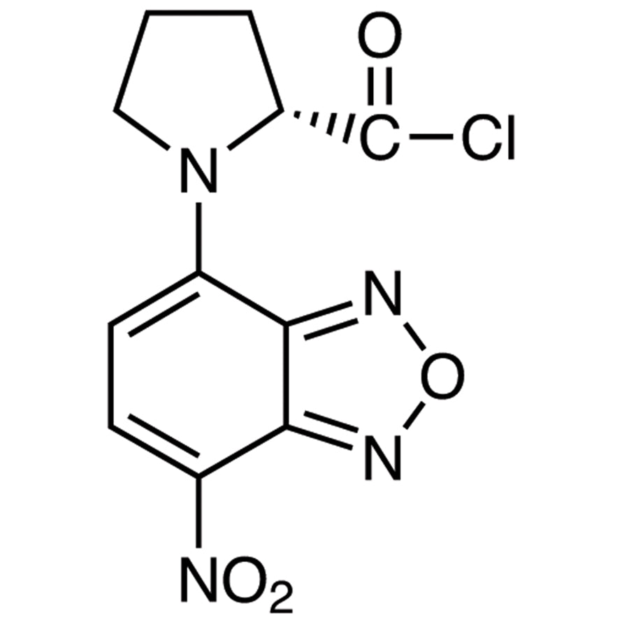 TCI A5566-100MG 159717-69-8 (R)-(+)-NBD-Pro-COCl [=(R)-(+)-4-Nitro-7-(2-chloroformylpyrrolidin-1-yl)-2,1,3-benzoxadiazole] [HPLC Labeling Reagent for e.e. Determination]