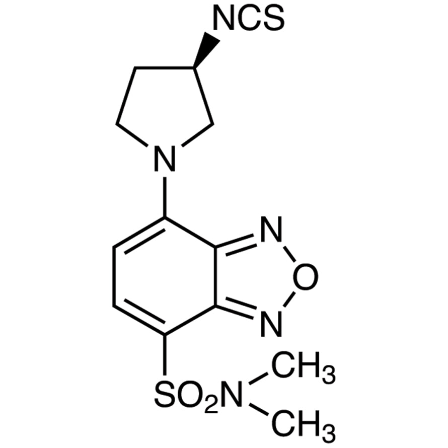 TCI A5568-100MG 163927-31-9 (R)-(-)-DBD-Py-NCS [=(R)-(-)-4-(N,N-Dimetilaminosulfonil)-7-(3-isosianatopirolidin-1-il)-2,1,3-benzoksadiazol] [untuk Pelabelan HPLC]