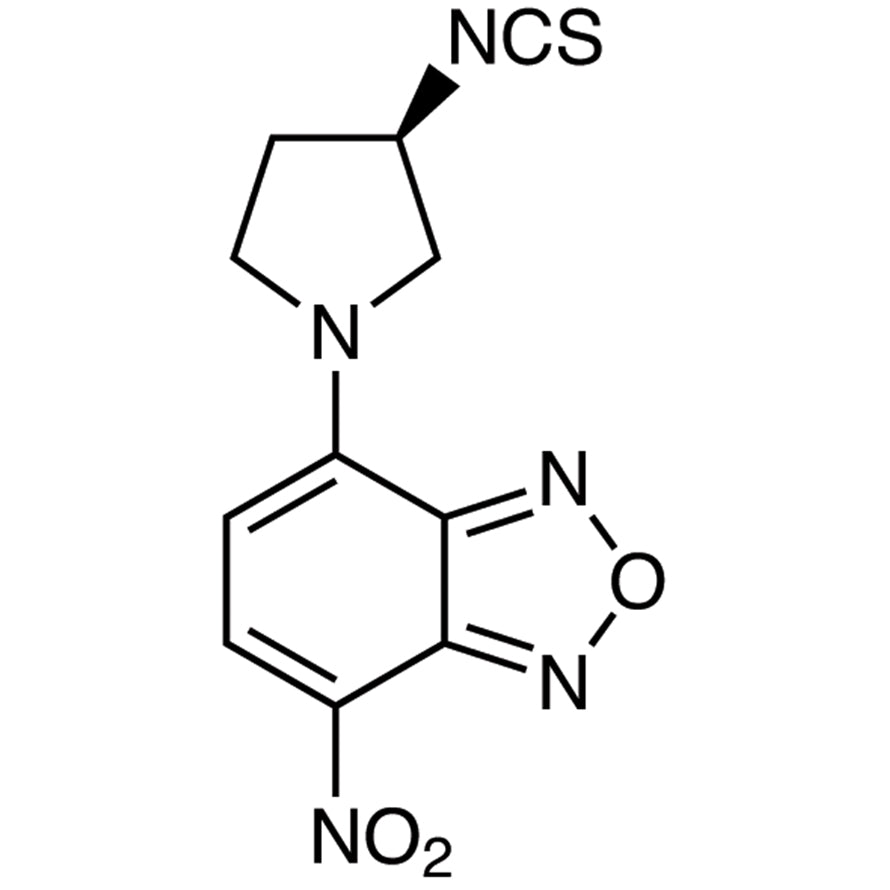 TCI A5577-100MG 163927-29-5 (R)-(-)-NBD-Py-NCS [=(R)-(-)-4-(3-Isothiocyanatopyrrolidin-1-yl)-7-nitro-2,1,3-benzoxadiazole] [HPLC Labeling Reagent for e.e. Determination]