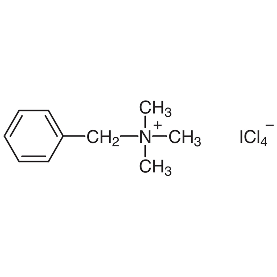 TCI B1543 121309-88-4 Benzyltrimethylammonium Tetrachloroiodate [Chlorinating Reagent] — struktur kimia