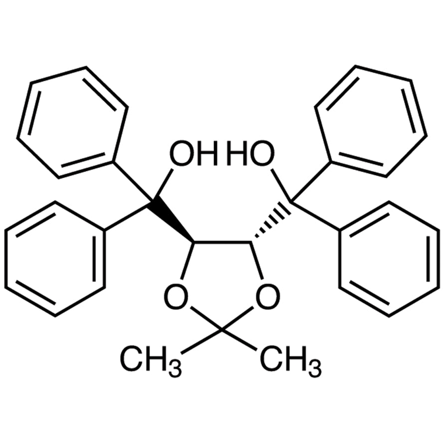 TCI B1614 93379-48-7 (-)-4,5-Bis[hydroxy(diphenyl)methyl]-2,2-dimethyl-1,3-dioxolane