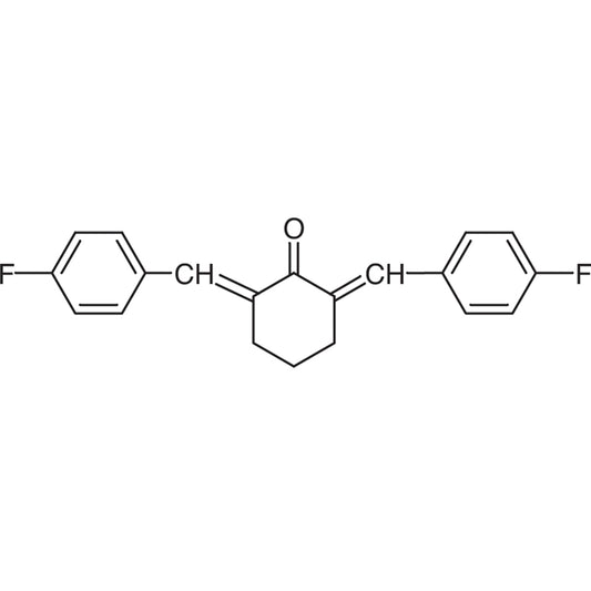 TCI B2282 62085-74-9 2,6-Bis(4-fluorobenzylidene)cyclohexanone — struktur kimia