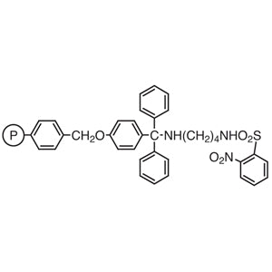 N-(4-Benzyloxytrityl)-N'-(2-nitrobenzenesulfonyl)-1,4-diaminobutane Resin cross-linked with 1% DVB (200-400mesh) (0.9-1.1mmol/g) - AMI Scientific