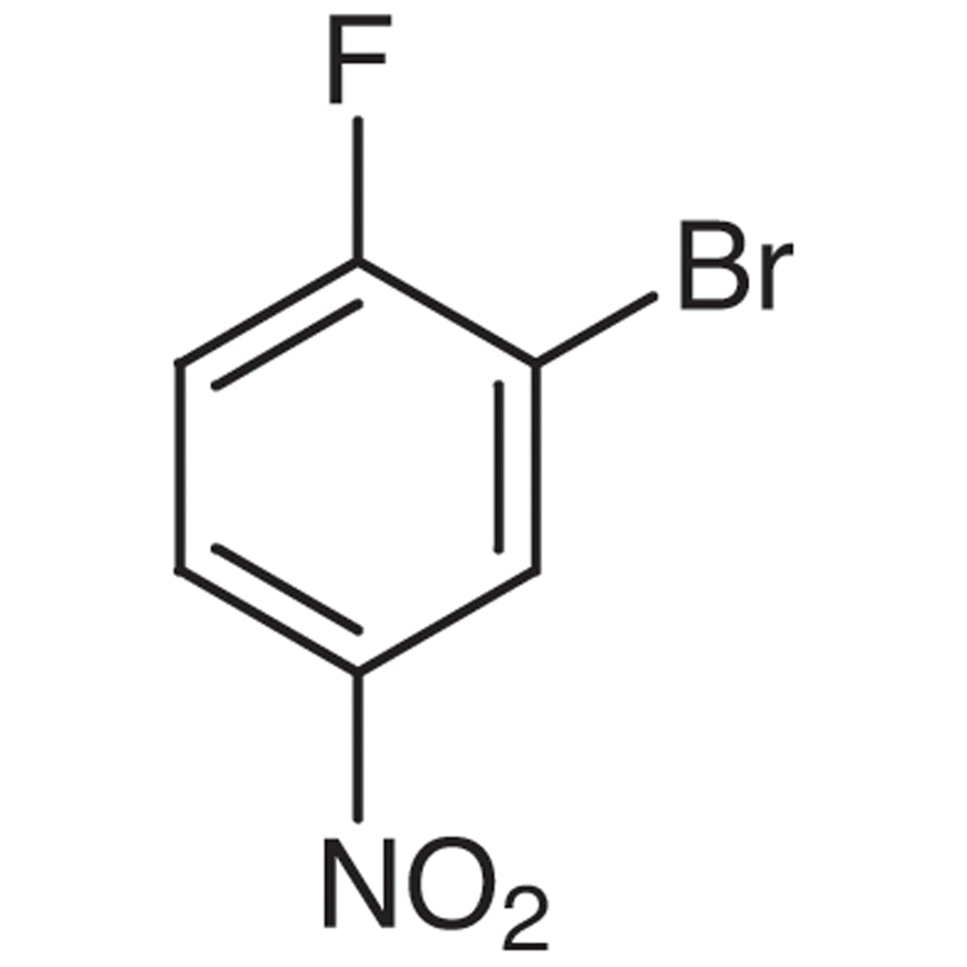 TCI B2958 701-45-1 2-Bromo-1-fluoro-4-nitrobenzene — struktur kimia