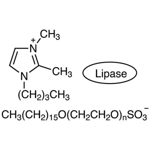 TCI B3028-1G 1-Butyl-2,3-dimethylimidazolium Polyethylene Glycol Hexadecyl Ether Sulfate coated Lipase