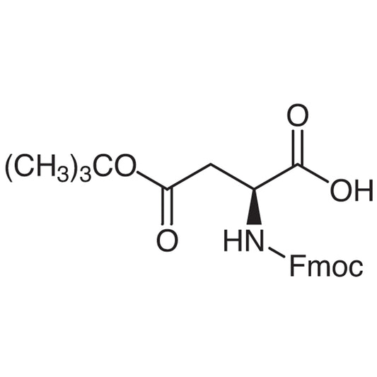 TCI B3150 71989-14-5 4-tert-Butyl N-[(9H-Fluoren-9-ylmethoxy)carbonyl]-L-aspartate — struktur kimia