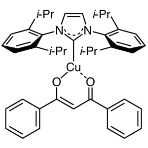 TCI B3351 920739-11-3 [1,3-Bis(2,6-diisopropylfenil)imidazol-2-ilidena](1,3-difenil-1,3-propanedionato)tembaga(I)
