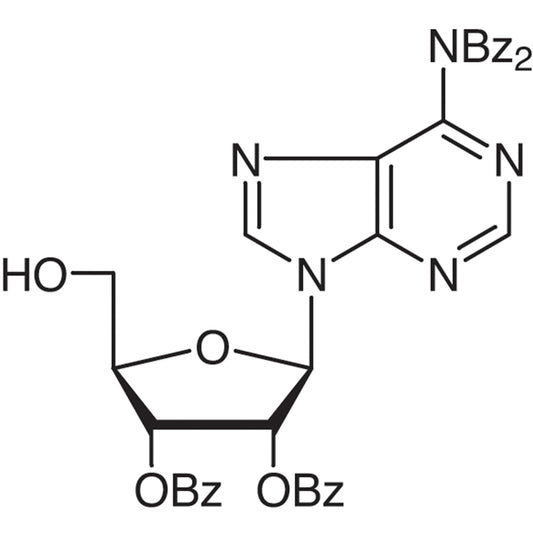 TCI B3460 58463-04-0 N6-Dibenzoyladenosine 2',3'-Dibenzoate — struktur kimia