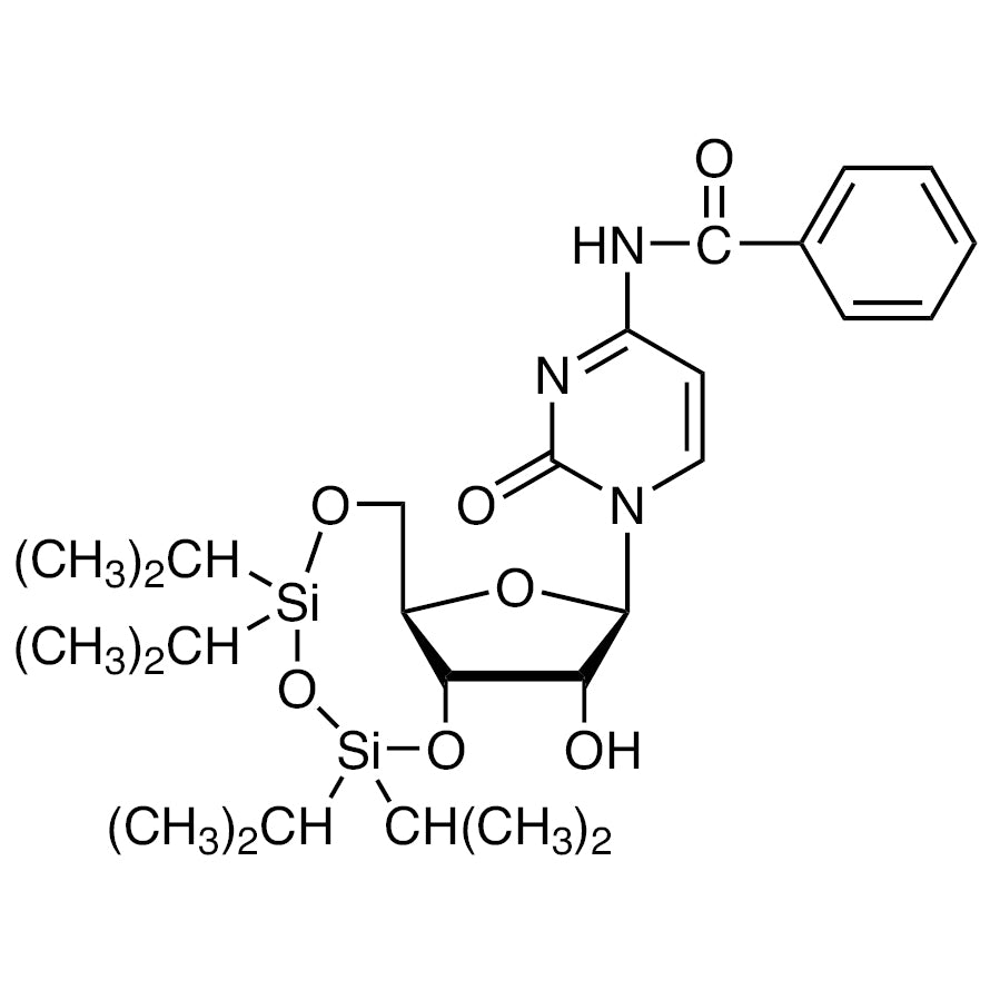 TCI B3631 69304-43-4 N4-Benzoyl-3',5'-O-(1,1,3,3-tetraisopropyl-1,3-disiloxanediyl)cytidine