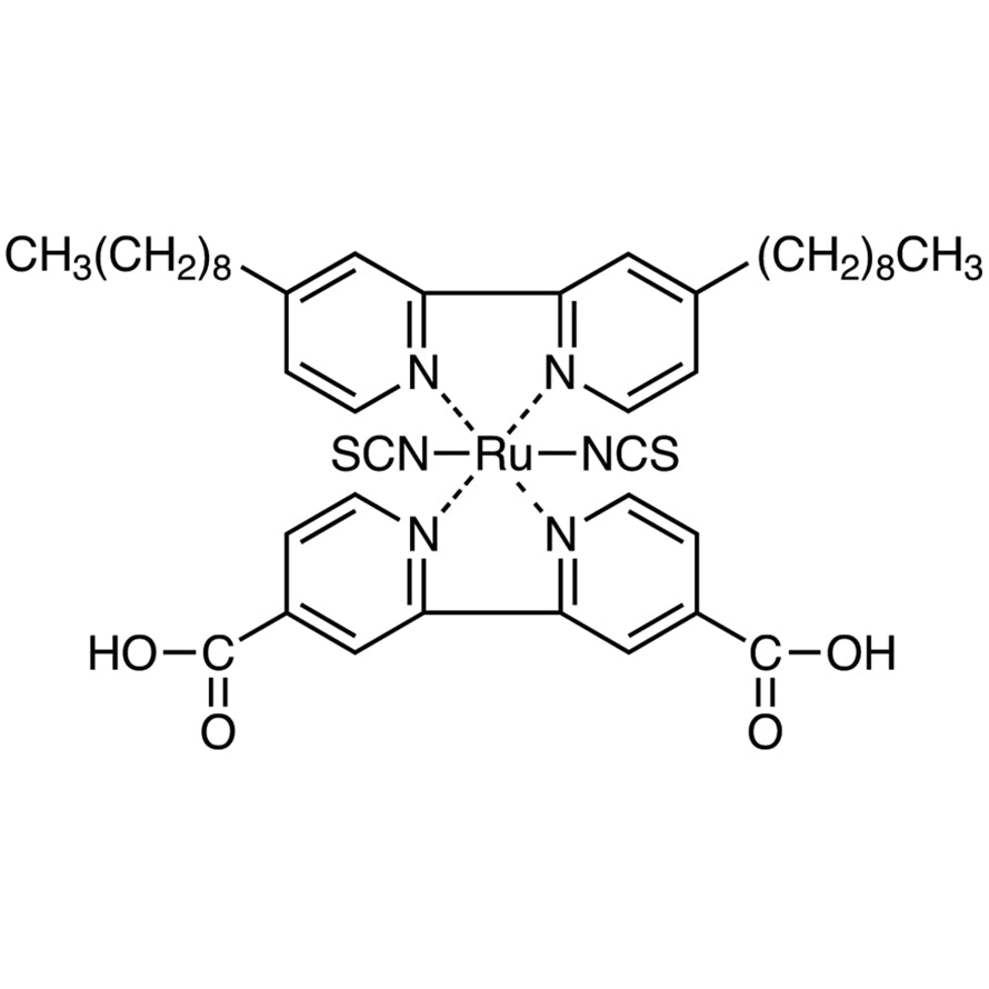 TCI B4373-200MG 502693-09-6 Bis(isotiosianato)(2,2'-bipiridil-4,4'-dikarboksilato)(4,4'-dinonil-2,2'-bipiridil)rutenium(II)