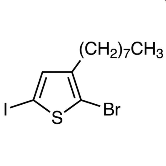 TCI B4584-1G 1085181-82-3 2-Bromo-5-iodo-3-n-octylthiophene (distabilkan dengan chip Tembaga)