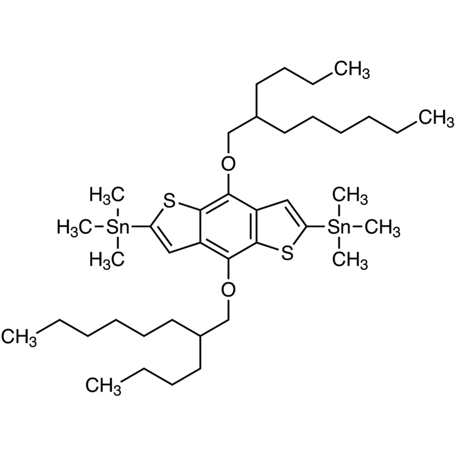 TCI B4685-200MG 1271439-08-7 4,8-Bis(2-butyl-n-octyloxy)-2,6-bis(trimethylstannyl)benzo[1,2-b:4,5-b']dithiophene