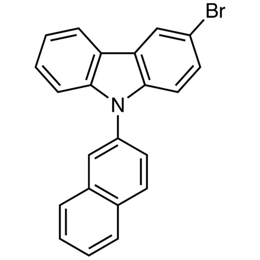 TCI B5028 934545-80-9 3-Bromo-9-(2-naphthyl)carbazole — struktur kimia